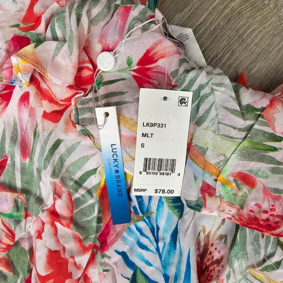 Lucky Brand Women's V-Neck Ruffle Swing Dress - Picture 6 of 6